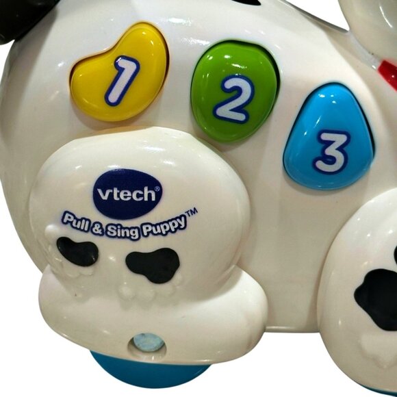 VTech Pull and Sing Puppy Dog Dalmatian Infant Toy 6-36M Clean! WORKS! SEE VIDEO - Picture 4 of 11